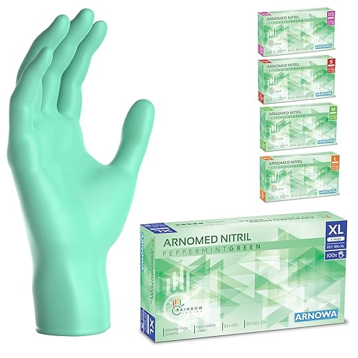 Pas Cher ARNOMED gants jetables vert, gants nitrile tai