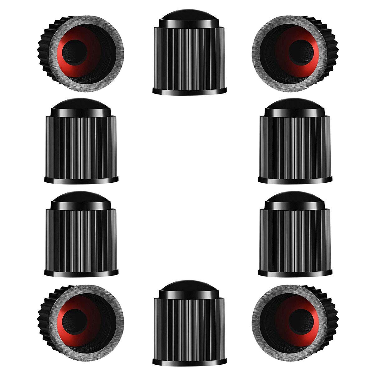 Parfait Lot de 10 bouchons de valve de pneu en plastique pour SUV, moto, camion, vélo, noir ofwPwj1oy stylé 