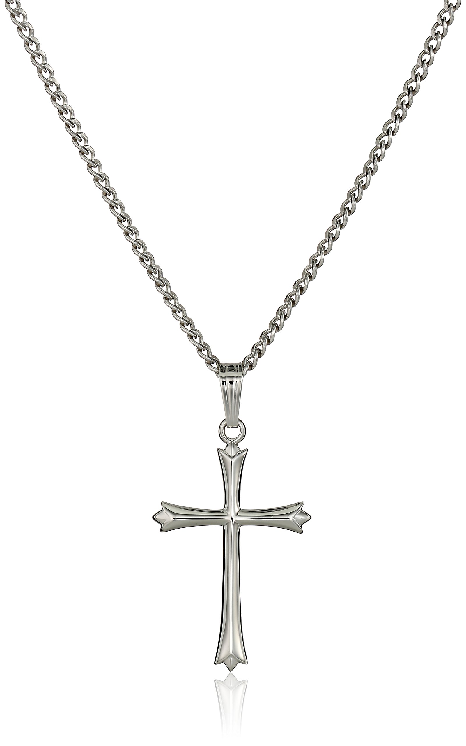 Promotions Collier à pendentif en forme de croix gaufré