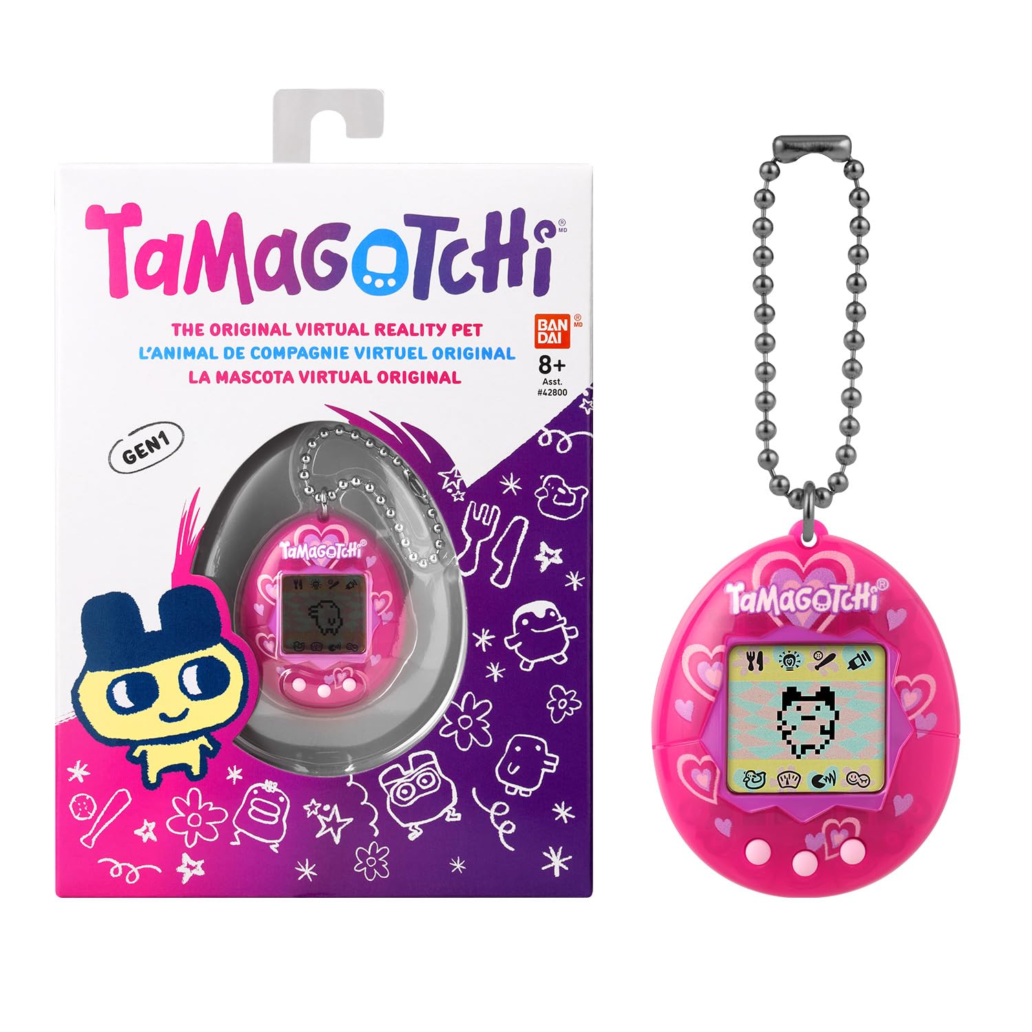 Magnifique Bandai - Tamagotchi - Tamagotchi original - Lots of love - animal électronique virtuel avec écran couleur, 3 boutons et jeux - 42975 pf2btNmi6 bien vendre