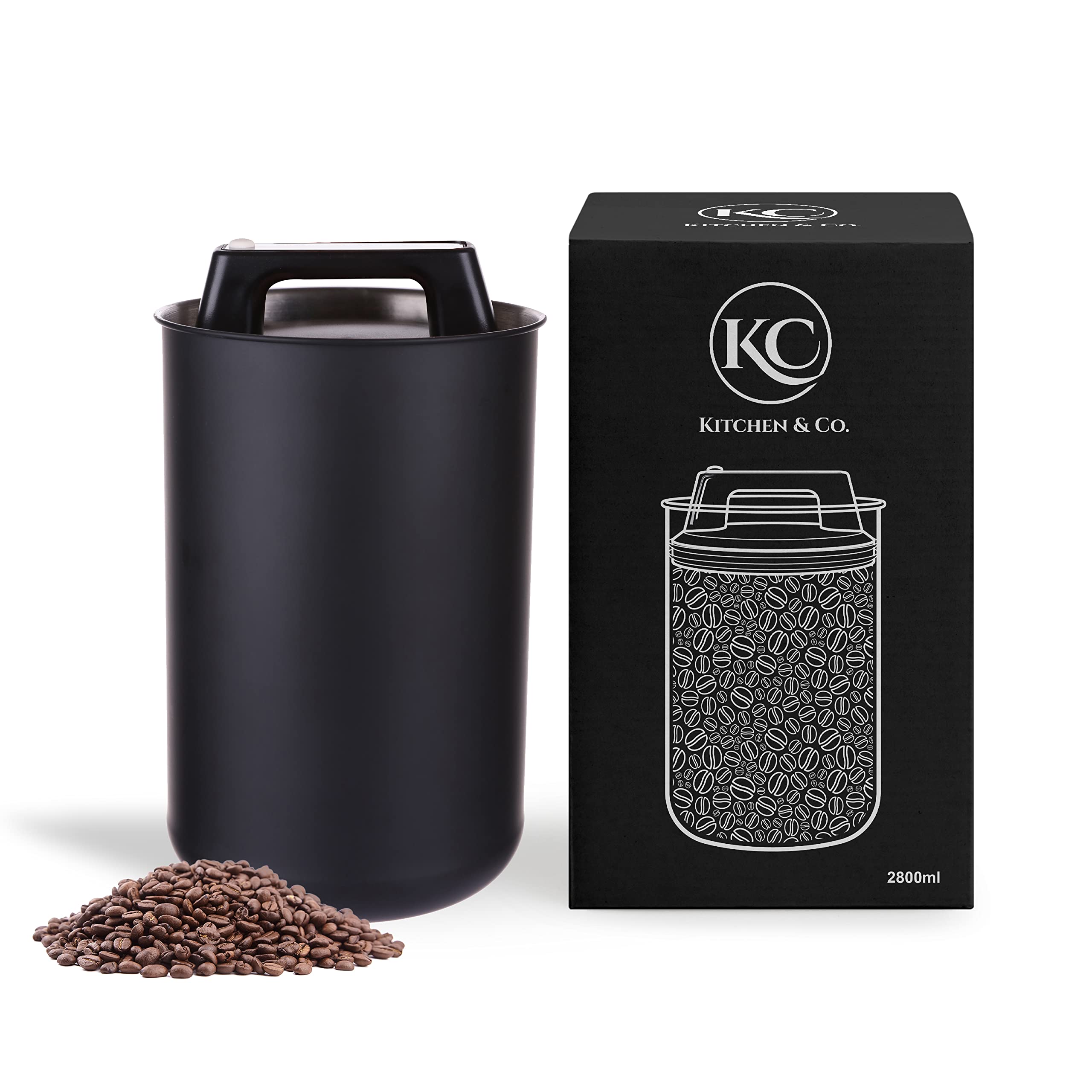 Promo Boîte hermétique pour 1 kg de café en grains avec couvercle sous vide (boîte pour le café, le thé, boîte en acier inoxydable pour le stockage avec joint aromatique), boîte pour 1000 g de café S4DyWnryp à vendre