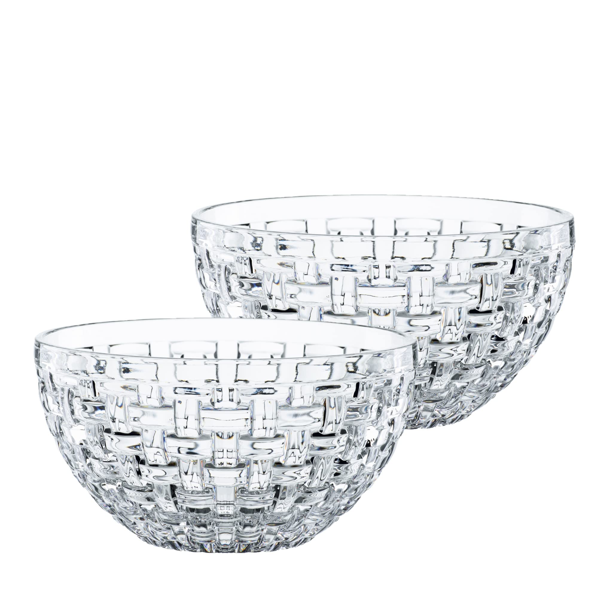boutique en ligne Nachtmann Bossa Nova 103578 Lot de 2 bols en verre ronds, avec couvercle, Ø 15 cm, verre cristal/silicone ZrbET26CA en vente