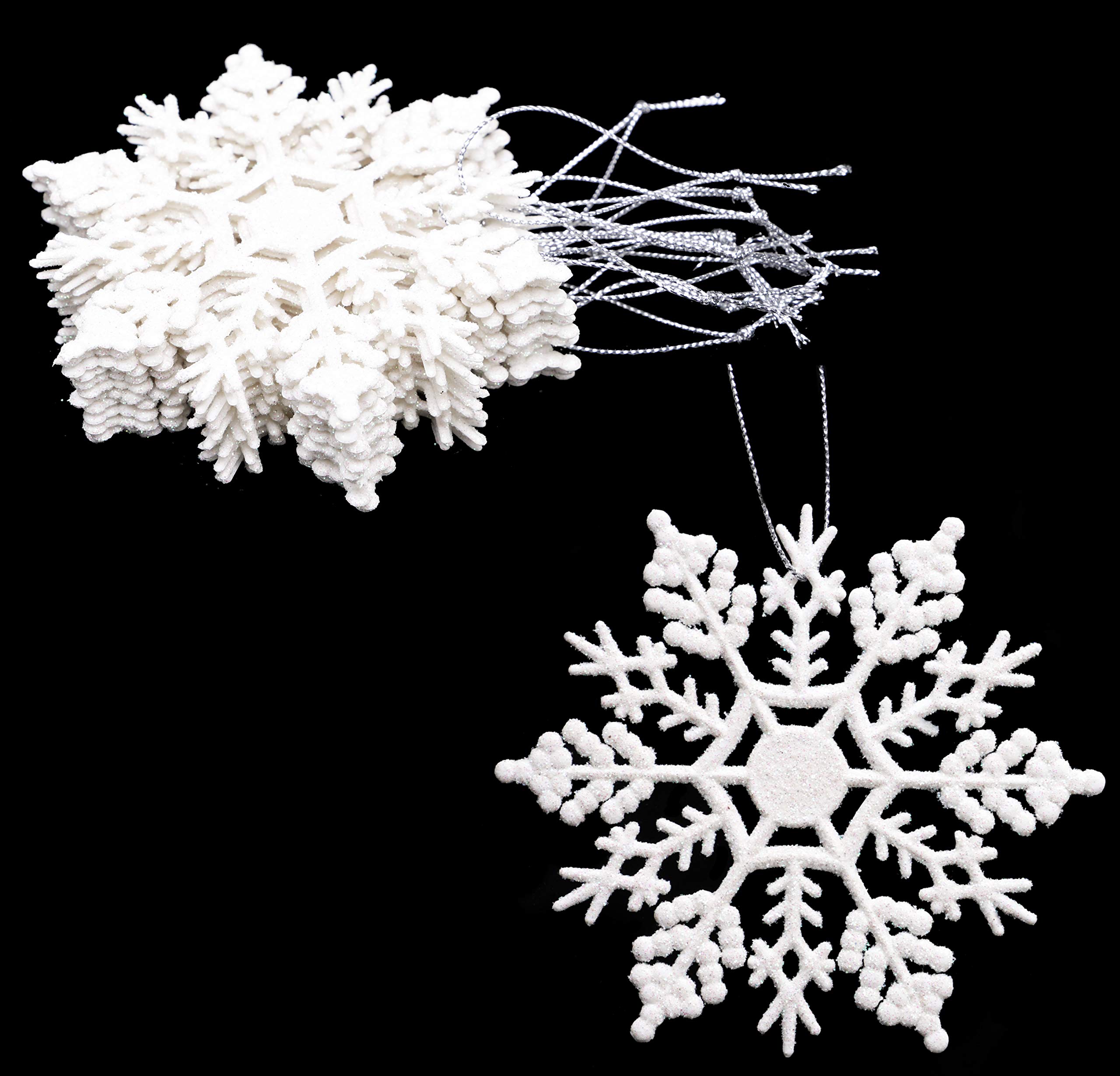 boutique en ligne Christmas Concepts Lot de 12 - Décorations à Suspendre avec Flocon de Neige de 10 cm - Décorations de Noël (Blanc) TO5ojt8zt véritable contre