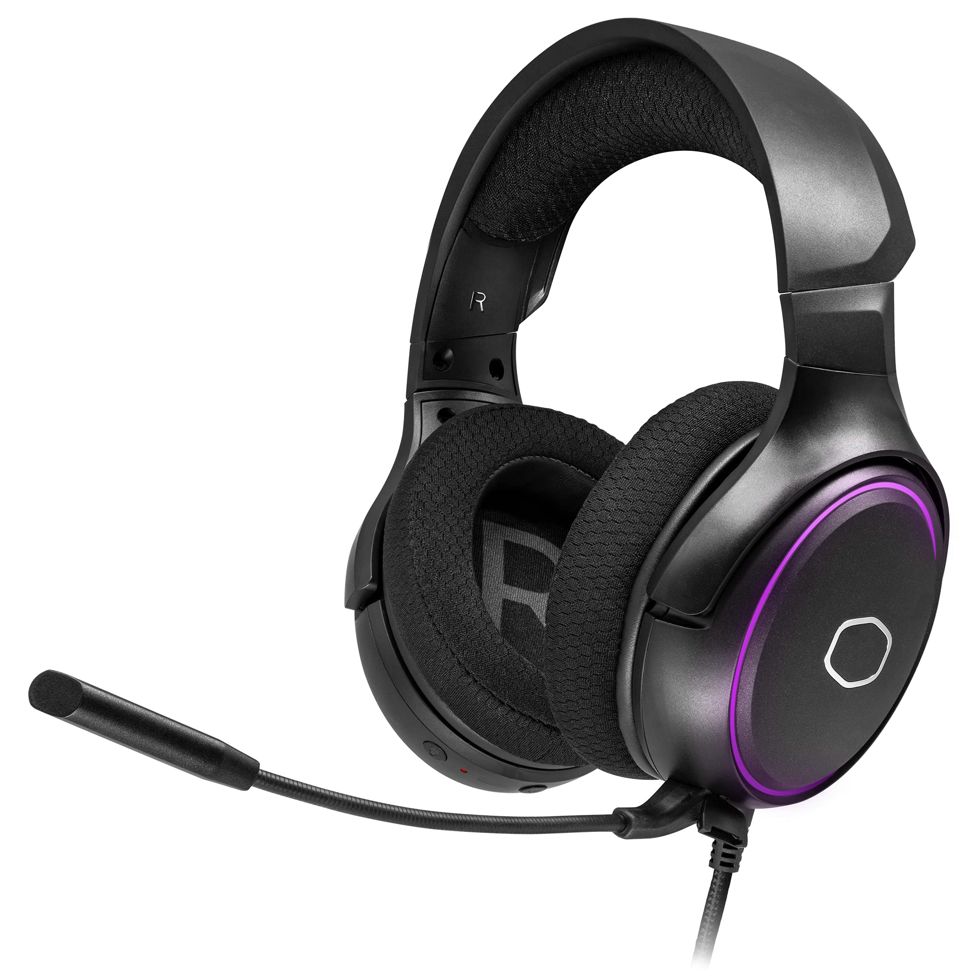 Outlet Shop  Cooler Master MH650 RGB Gaming Headset with Virtual 7.1 Surround Sound - Cross-Platform Compatible with 50mm Neodymium Audio Drivers, Ultra-Clear Boom Mic and Portable Frame - USB Type A, Black qOzhZZA8C Prix ​​bas