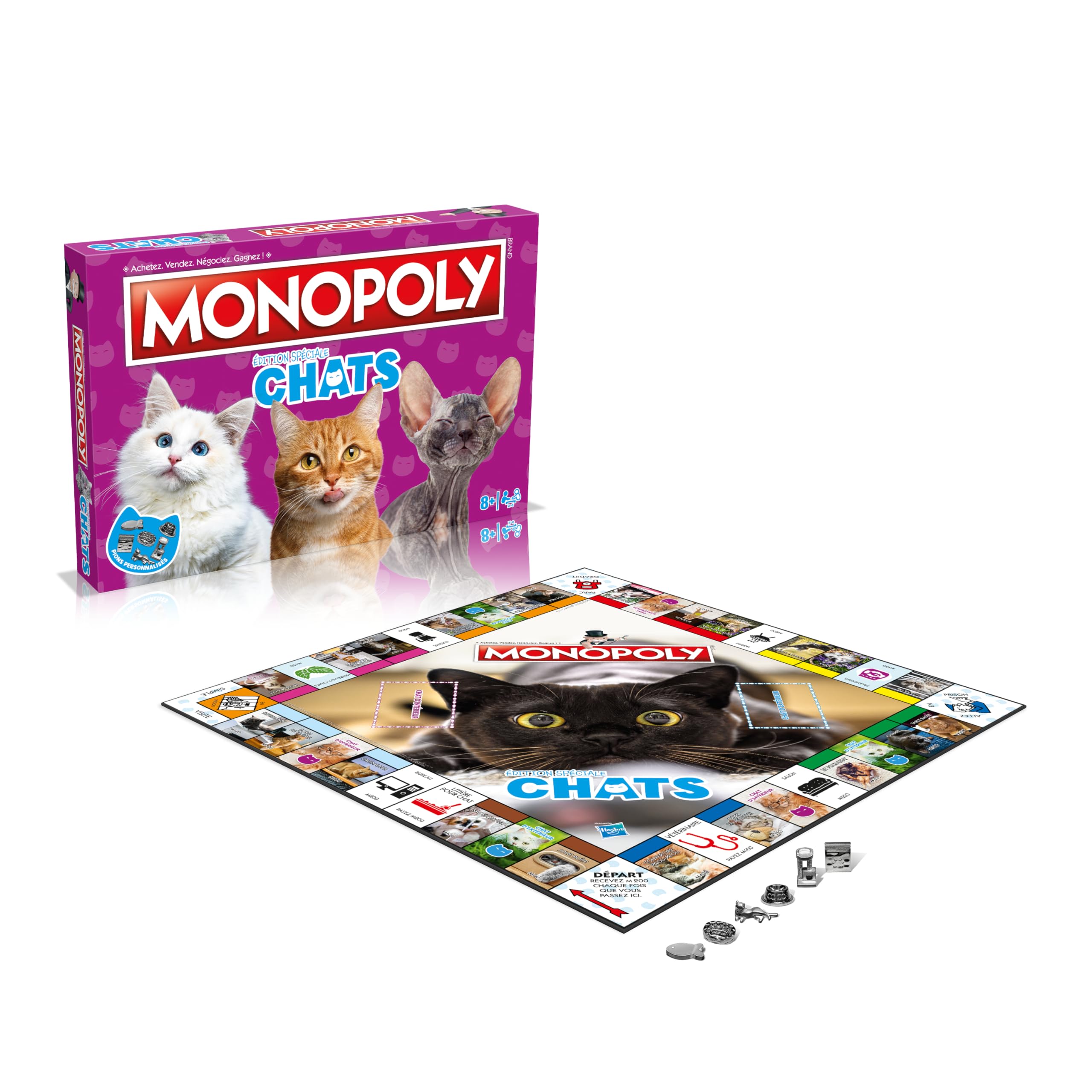 Abordable Winning Moves - Monopoly Chats- Jeu de société - Jeu de Plateau - A partir de 8 ans - Version française d2PF5K6wi en solde