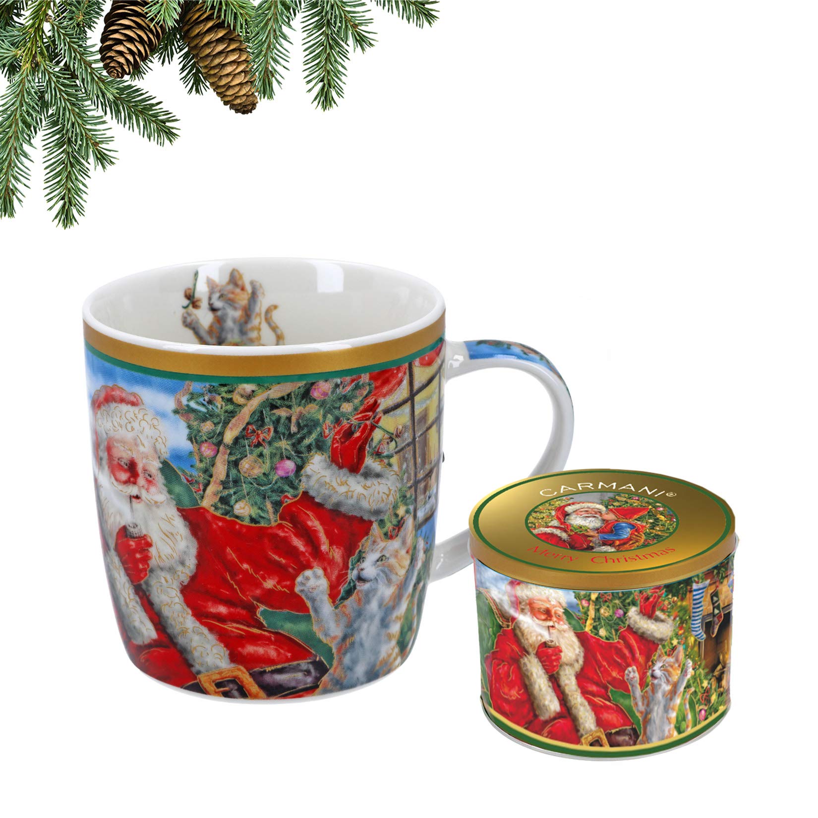 en ligne CARMANI - Tasse en porcelaine décorée avec un theme de Noël 450ml dqY4zspxq à vendre