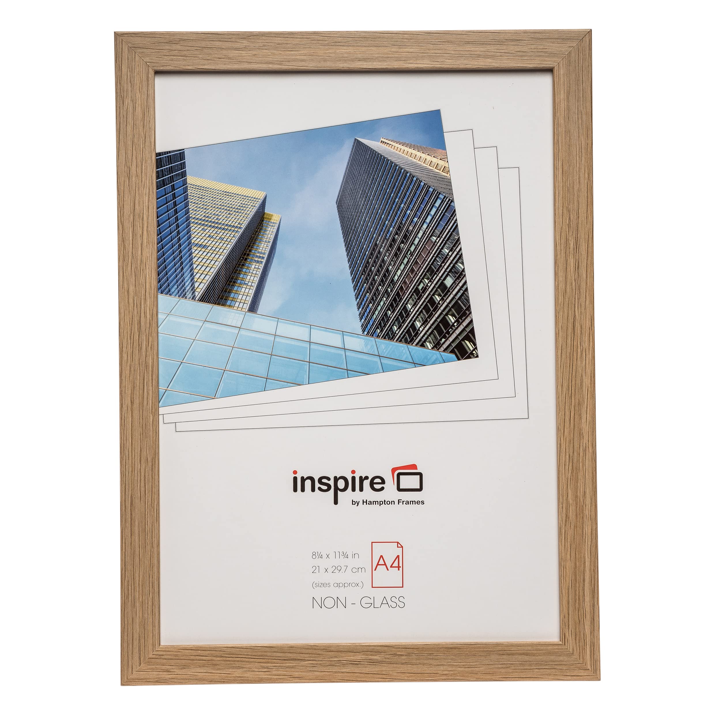 escompte élevé Hampton Frames Sorbonne SORA4NG - Cadre photo en plexiglas sans verre - Effet chêne, Format A4 (21 x 30 cm) 7A7oS3mQb en solde