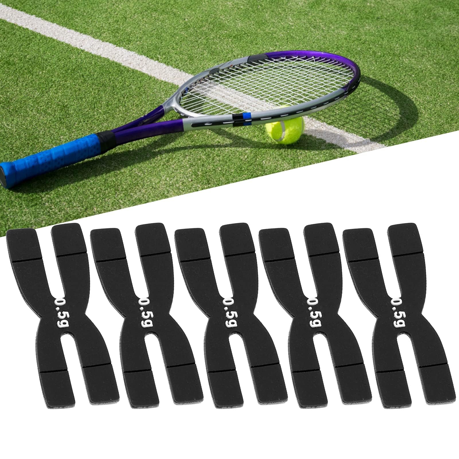 Outlet Shop  Agatige Bandes Lestées en Silicone, 5pcs 0.5g Bandes D´équilibre de Poids de Raquette de Badminton de Tennis Lestées en Silicone 1AHkAIHnJ boutique en ligne