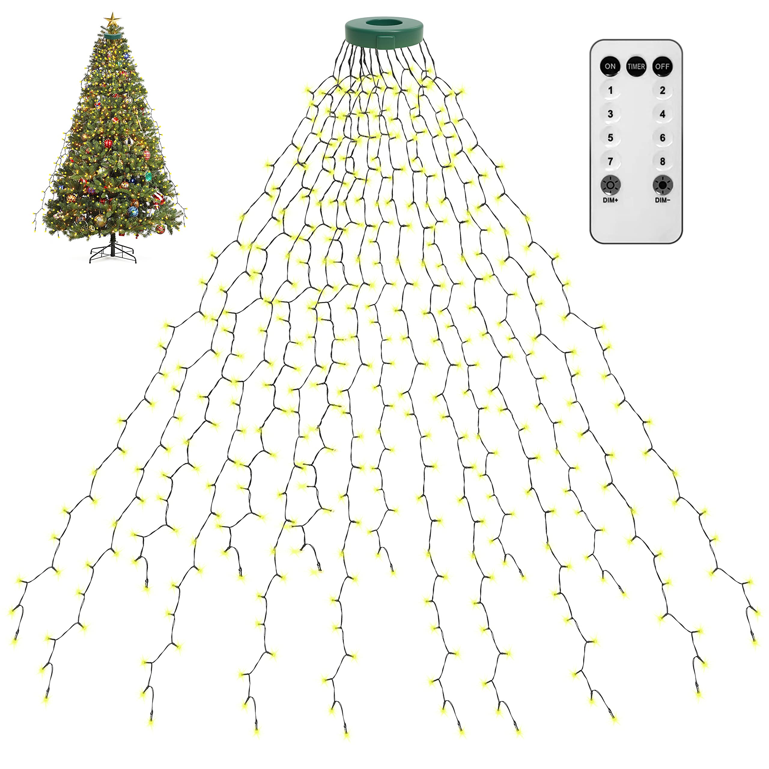 Abordable Fnwsja Guirlande Lumineuse Sapin de Noel 400 LED avec Télécommande 16 Branches Bande Lumineuse de 2 Mètres pour Décoration de 1m-2.4m Sapin de Noël Jardin Fête à la Maison (Blanc Chaud) 3gwncqF76 frais