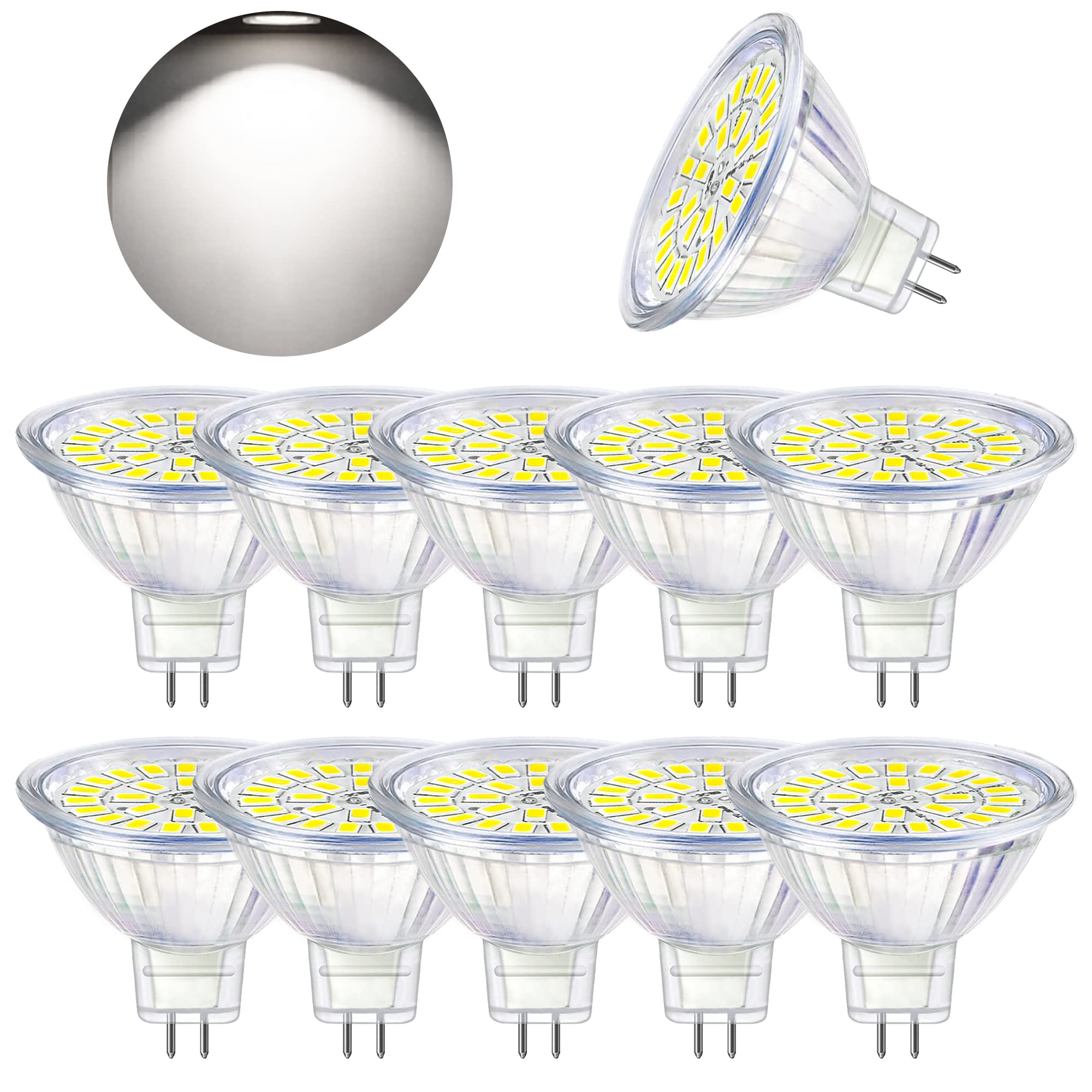 Tendance  Bombubilla Ampoule LED GU5.3 Blanc Froid 6000K, MR16 LED 12V 5W Equivalent à 50W Halogène, Ampoules LED Spot Non Dimmable, Lot de 10    [Classe énergétique F] t9lGXUQFQ mode