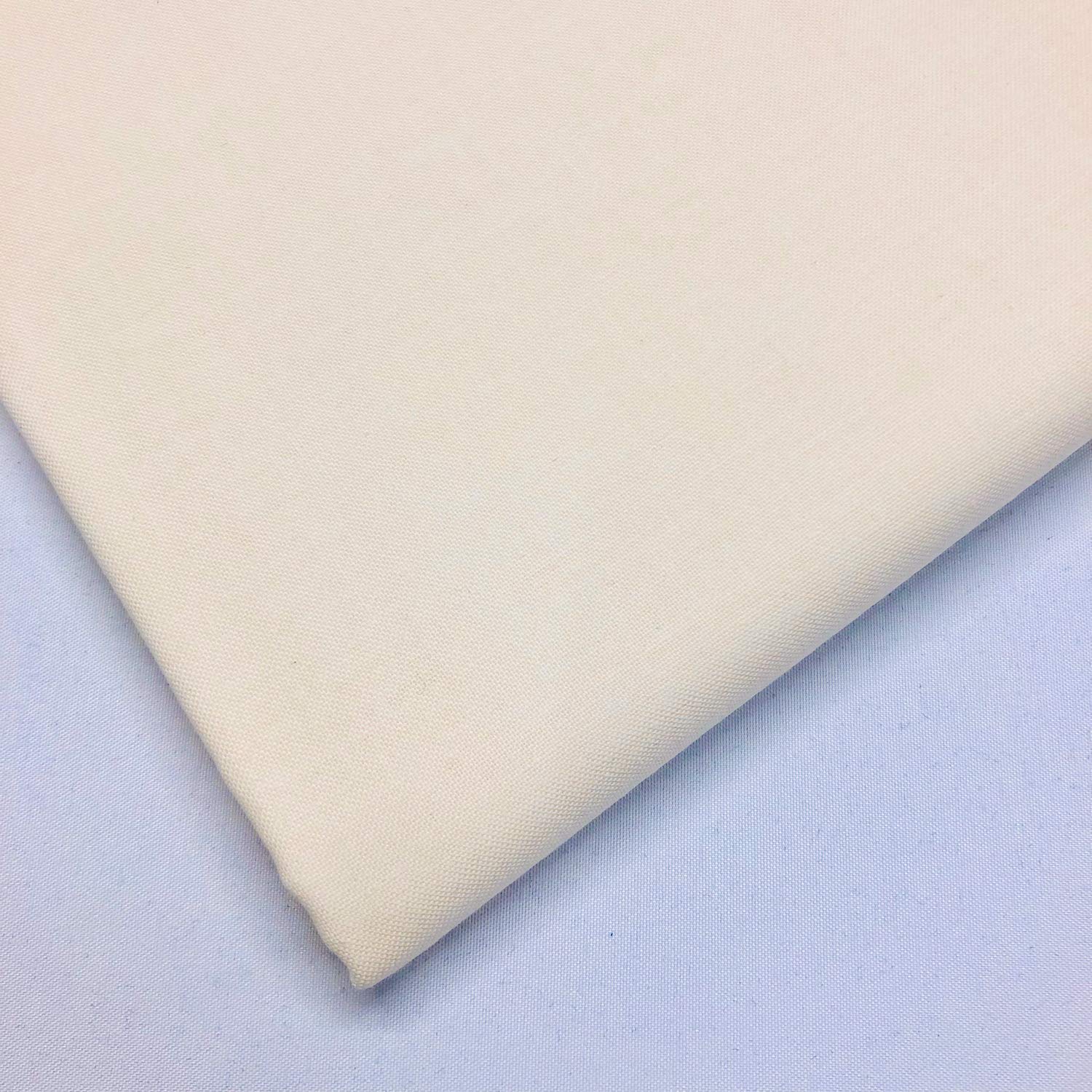 Magnifique Tissu uni 100% coton 150 cm de large 150 g/m² (crème, demi-mètre) wYTw1nnIK grand