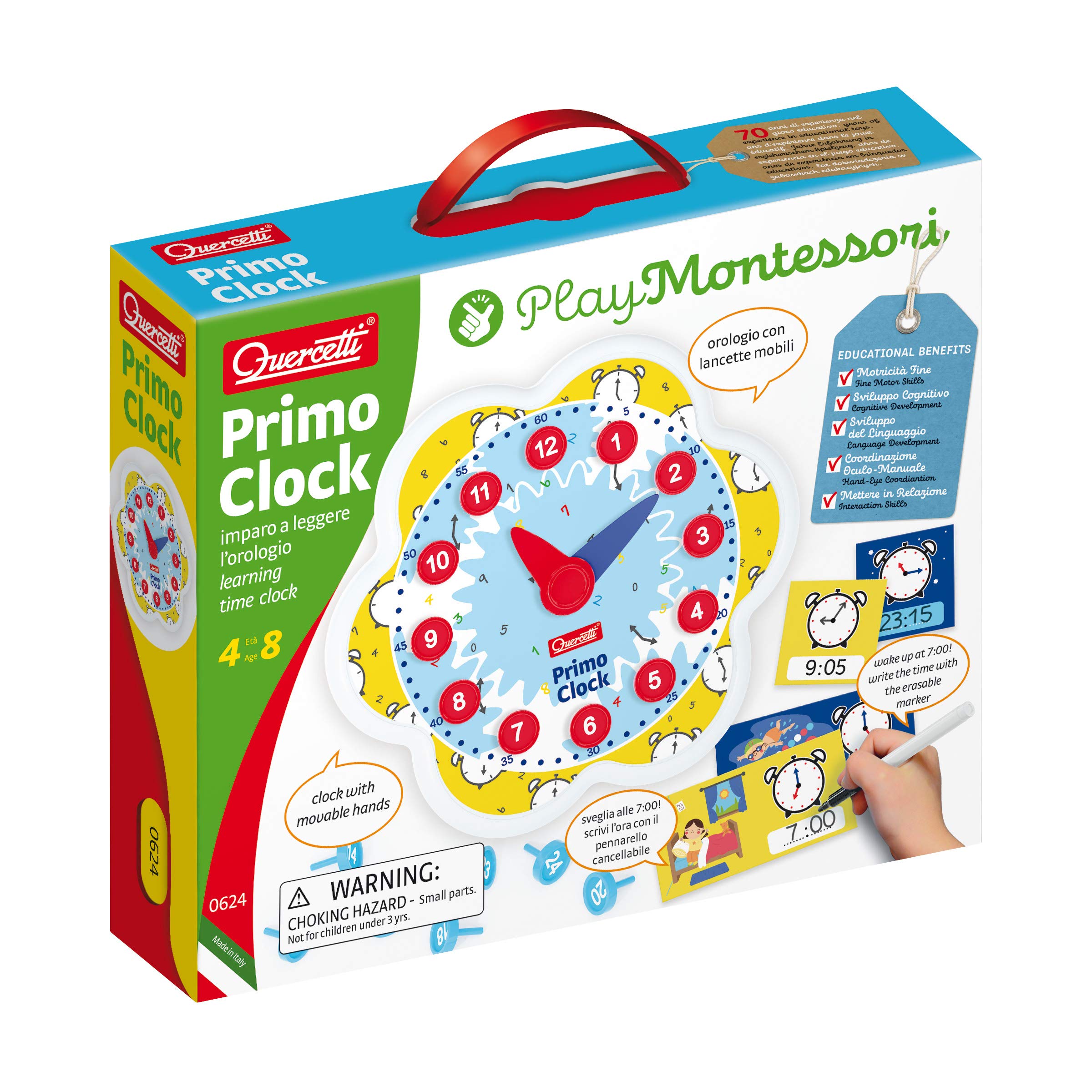 Outlet Shop  Quercetti - 0624 Play Montessori - Première Horloge, Apprendre l´heure L2fLXQwSo en vente