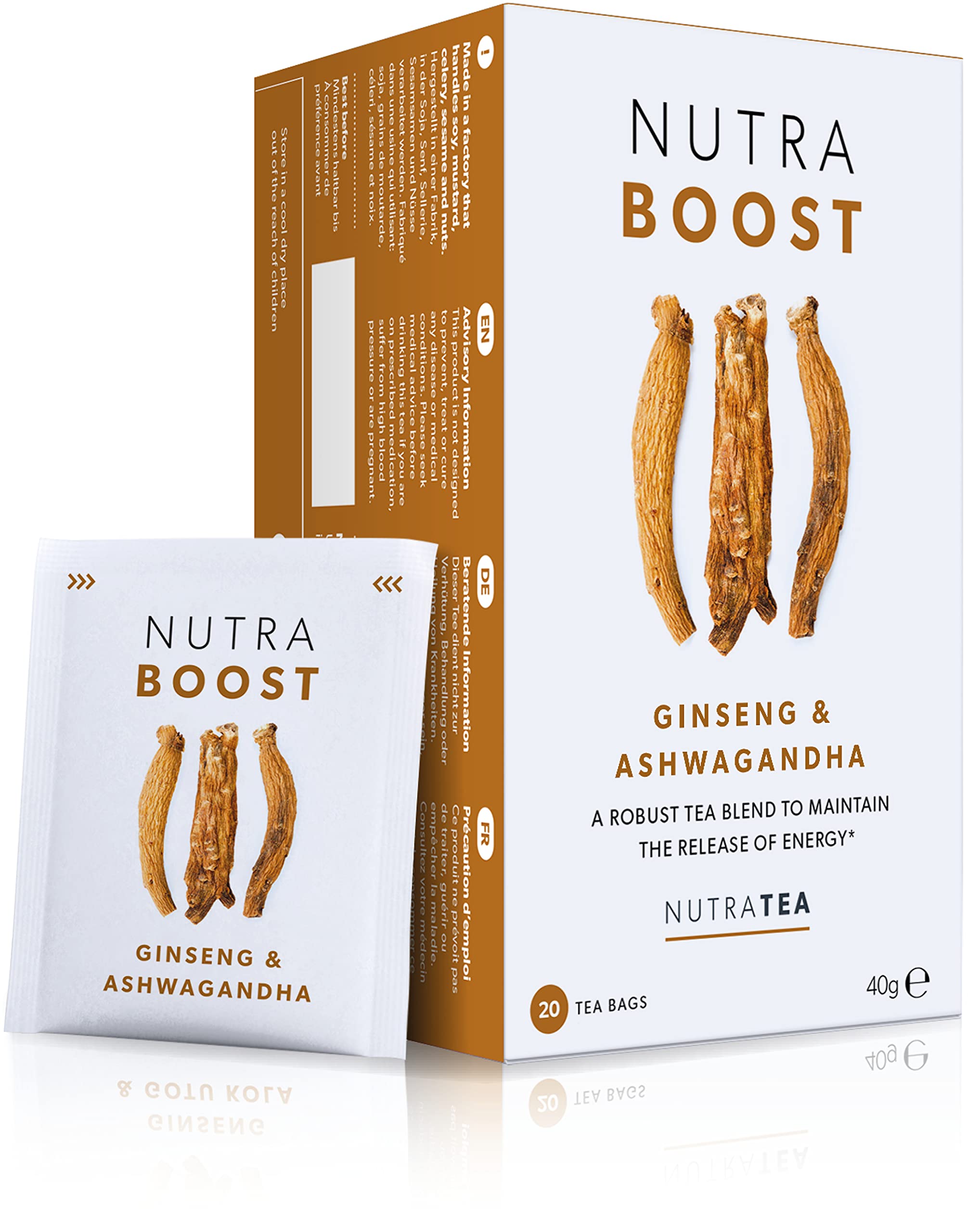 Populaire NutraBoost - Thé énergétique - Naturellement sans caféine et sans sucre - 40 Sachets de thé enveloppés - par NutraTea - Tisane – (2 paquets) P6FM1ThwE en ligne