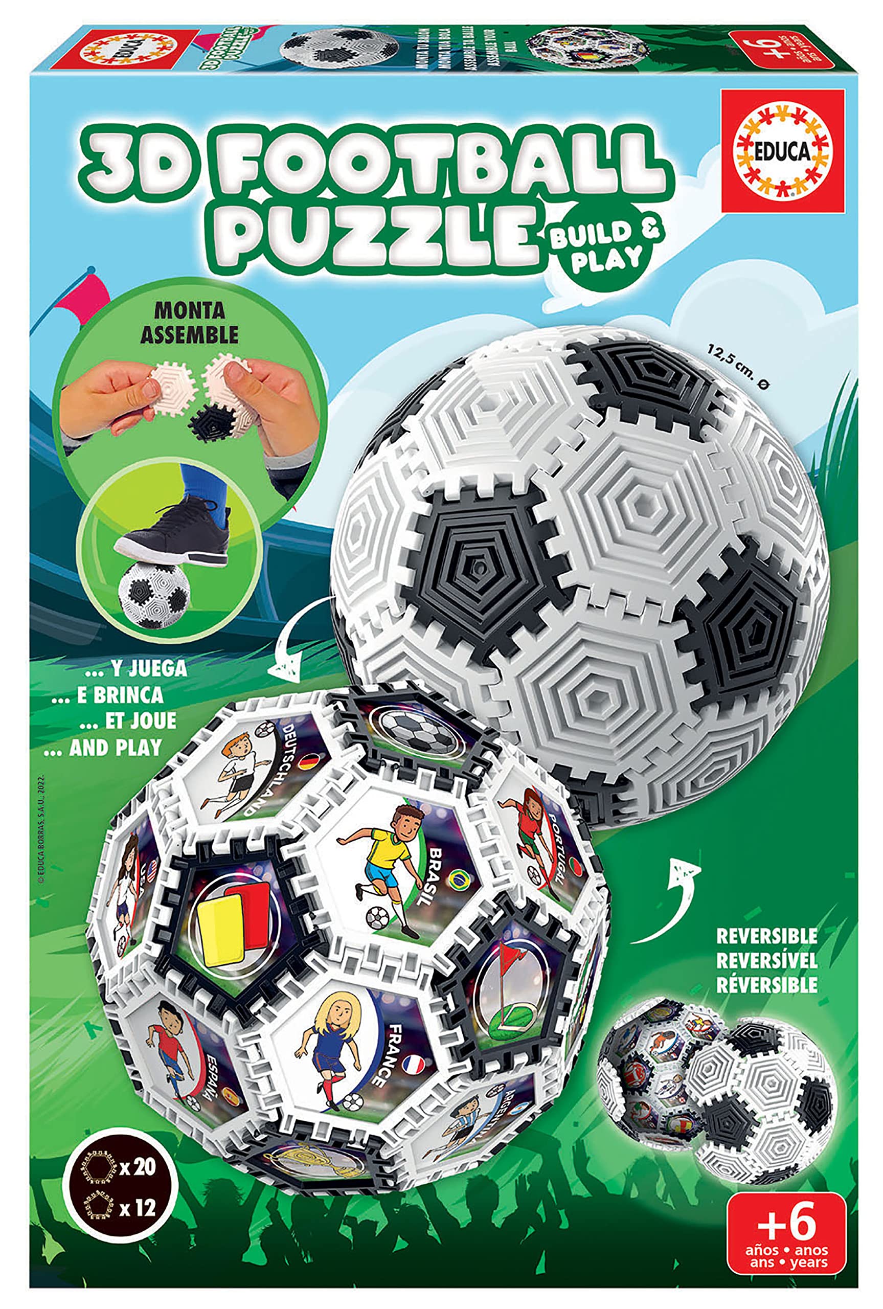 grand choix Educa - Puzzle Ball 3D avec 32 pièces et avec lequel Vous Pouvez Jouer | Assembler différentes Formes; sphère, Bracelet, Diabolo, Tour et Bien Plus Encore | A partir de 6 Ans (19210) 0F2Nin58w bien vendre