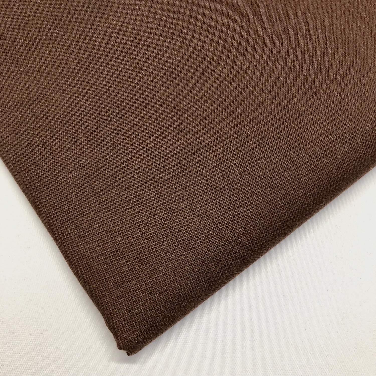 luxe  Tissu uni 100% coton 150 cm de large 150 g/m² (marron, demi-mètre) naPYrwuVF frais
