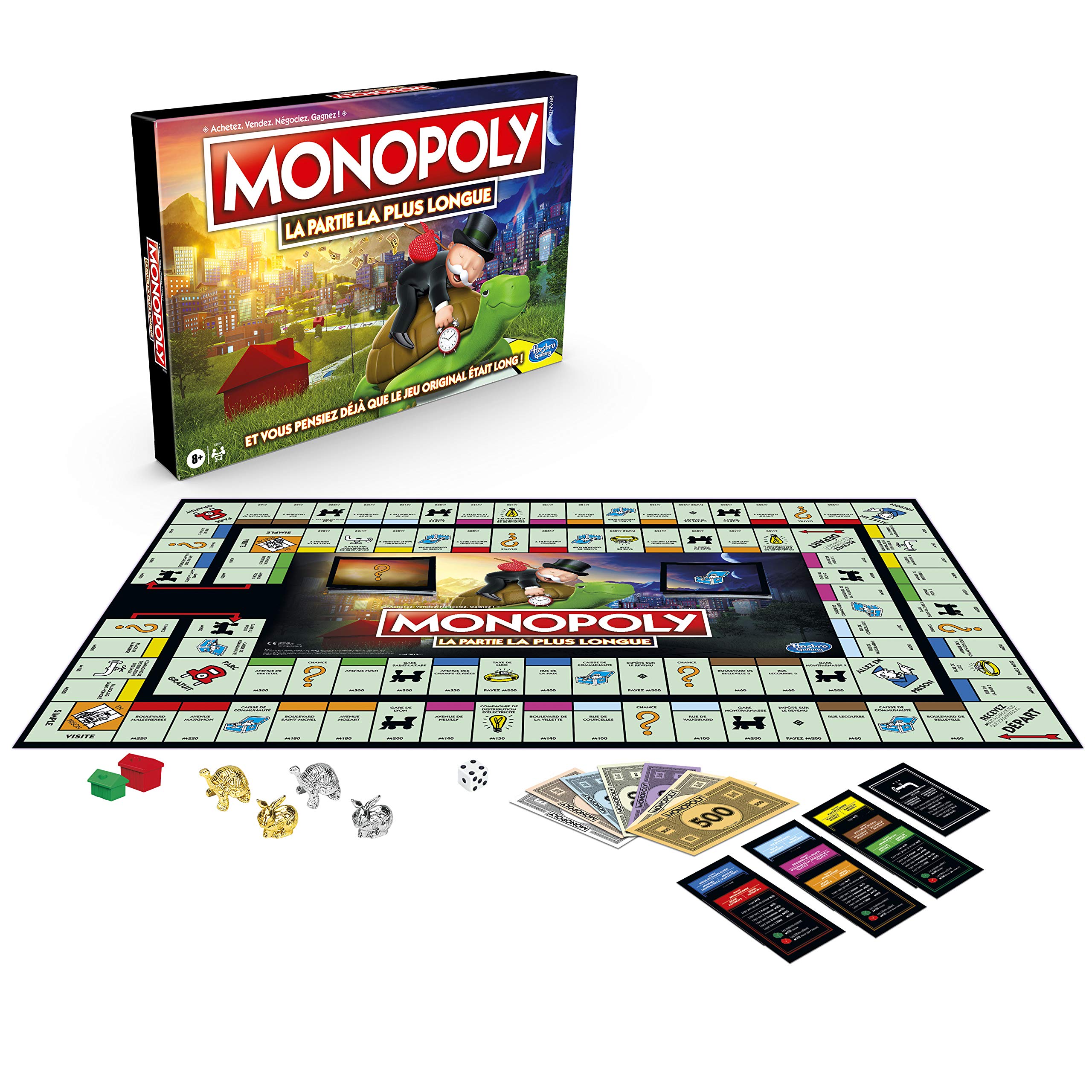 grand escompte Monopoly La Partie La Plus Longue - Jeu de Societe - Jeu de Plateau - 2 à 4 joueurs - Version Française FOdS7jLyC Outlet Shop 