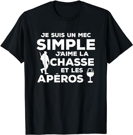 prix de gros Homme Je Suis Un Mec Simple Drôle De Cadeau Chasse Pour Chasseur Manche courte T-Shirt gwDkODelC stylé 